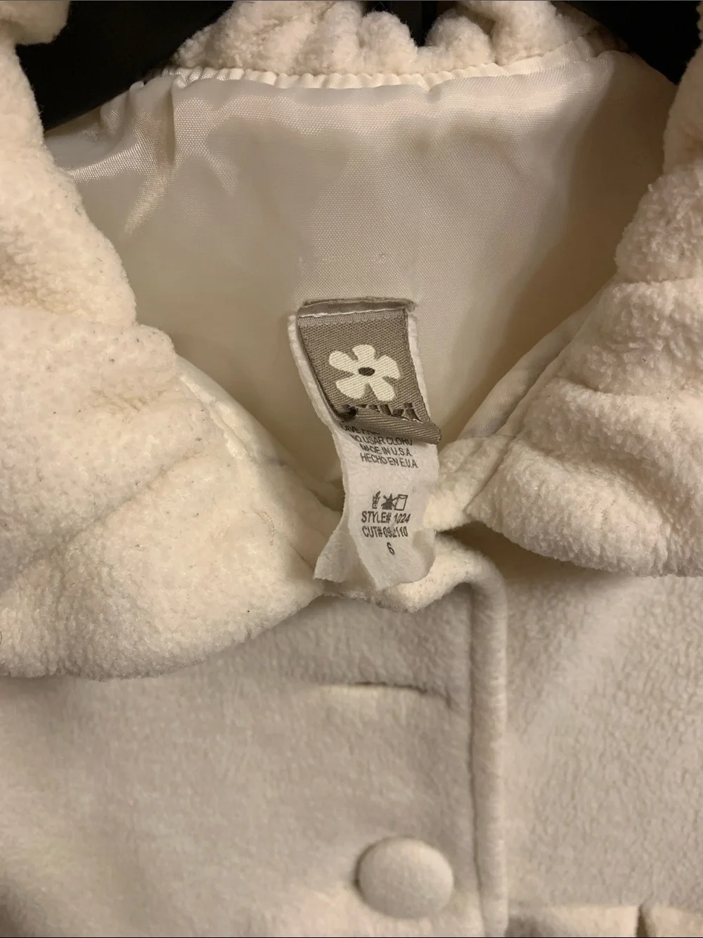 Cream Color  Kiki Cotton Trench Coat For Girls Size 6